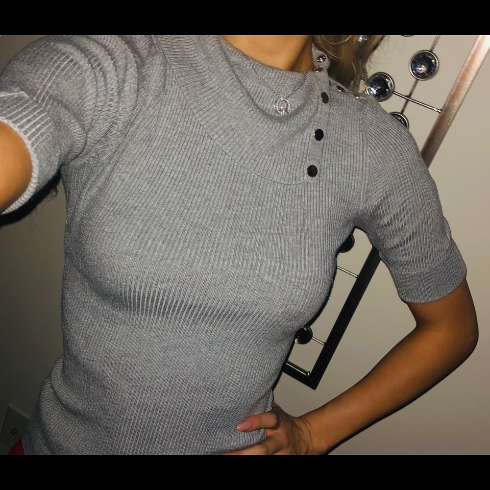 White House | Black Market Grey Top